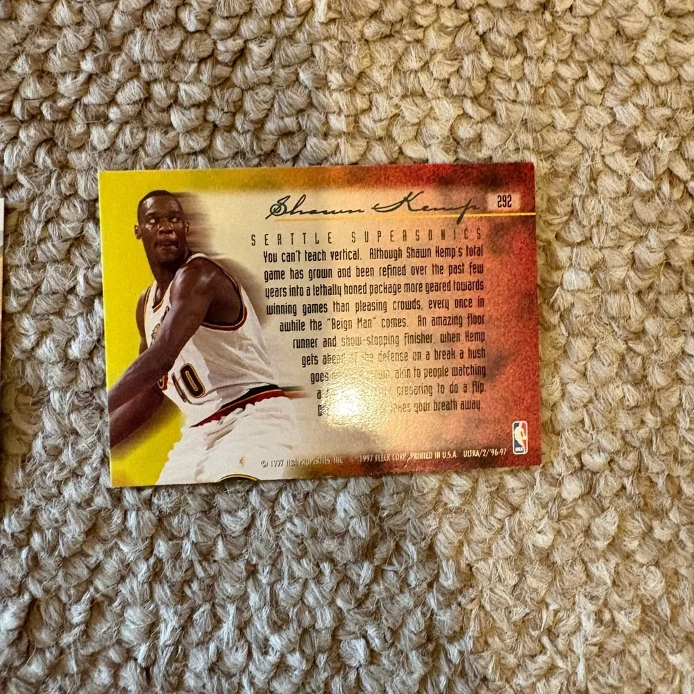 6 Seattle Supersonics Trading Cards-Rare cards Gary Payton and Shawn Kemp - Picture 14 of 14